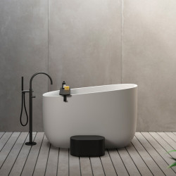 DIP Rexa design дизайнерская глубокая ванна напольная из искусственного камня 130х75 см H70