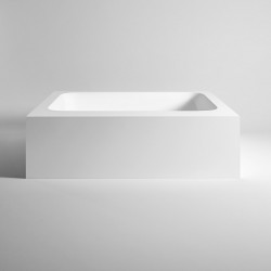 R1 MAXI Rexa Design ванна квадратная отдельностоящая 180х160 180х170 190х160 190х170 из искусственного камня Corian