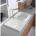 Up Scarabeo 86х50 см керамическая дизайнерская мойка для кухни с интегрированной столешницей белая или черная