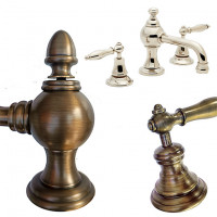 Sigma премиум смеситель ретро для раковины на 3 отв, матовая бронза