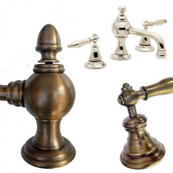 Sigma премиум смеситель ретро для раковины на 3 отв, матовая бронза