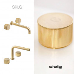 Sirius Stella смеситель для раковины в современном стиле на 3 отв, хром, золото, бронза, никель, черный