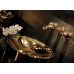 THG Vasques MU раковина из латуни накладная на столешницу, полированное золото, 41 см, h 12 см