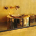 THG Vasques MU раковина из латуни накладная на столешницу, полированное золото, 41 см, h 12 см
