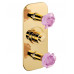 Daum Rose THG премиум смеситель для раковины на 3 отв, золото глянец, с ручками из розового хрусталя в форме цветка В НАЛИЧИИ 