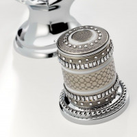 Monte Carlo THG white gold porcelain смесители для ванной ручки фарфор с декором белое золото (серия)