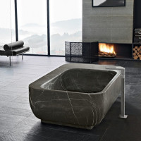 Chorus Toscoquattro ванна из натурального камня Antalya Grey 190x109 см отдельностоящая