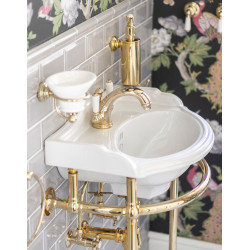 RICHMOND Traditional Bathrooms раковина 530 x 400mm с металлической консолью, хром, золото, никель