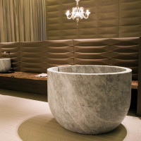 Vaselli Ciotola 140 см высокая (глубокая) круглая ванна из натурального камня
