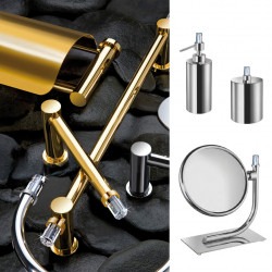 Concept Line Windisch аксессуары для ванной комнаты в современном стиле со сваровски хром золото