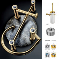 Настенные аксессуары для ванной и туалета, хром или золото с кристаллами Swarovski Moonlight round Windisch