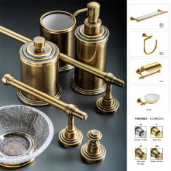 Scala Windisch аксессуары классические для ванной комнаты с из матового стекла (или прозрачного кракелюрами) хром, золото, бронза
