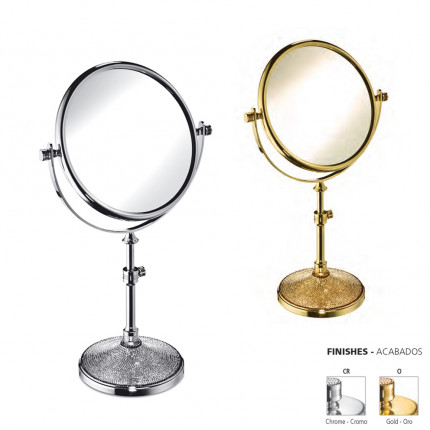 Starlight Round Windisch зеркало косметическое на столешницу с кристаллами Сваровски, хром, золото