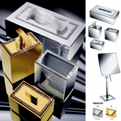 Shine Light Square Windisch аксессуары для ванной прямоугольные с кристаллами Swarovski, хром, золото. СЕРИЯ