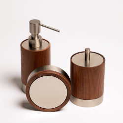 Walnut Windisch деревянные аксессуары для ванной из ореха, в современном стиле (серия), матовый никель