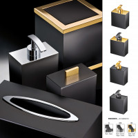 BLACK Windisch аксессуары для ванной комнаты в современном стиле черный хром золото