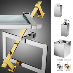 BOX METAL Windisch аксессуары для ванной комнаты в современном стиле настенный монтаж хром, золото
