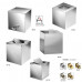 BOX METAL Windisch аксессуары для ванной комнаты квадратной формы в современном стиле хром, золото, бронза, никель