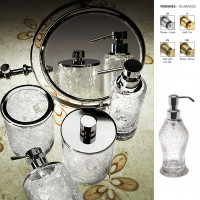 Cracked Glass Windisch аксессуары для ванной с колбой из стекла с кракелюрами хром, золото, бронза В НАЛИЧИИ
