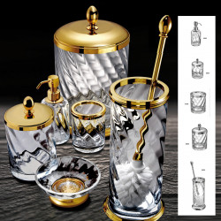 SPIRAL Windisch аксессуары для ванной комнаты с колбой из спирального стекла хром золото бронза