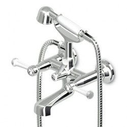 AGORA Zucchetti смеситель "телефон" для ванны настенный / на борт или напольный, нео классика, хром, никель, золото
